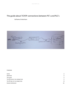 The guide about TCP/IP connections between PC`s and