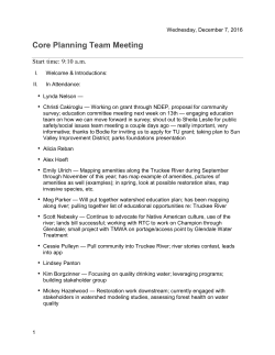 Core Planning Team Meeting