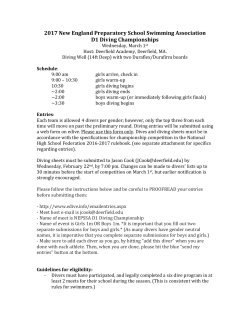 2017 New England Preparatory School Swimming Association D1