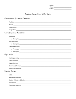 American Romanticism Guided Notes