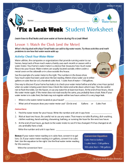 Fix a Leak Week Student Worksheet