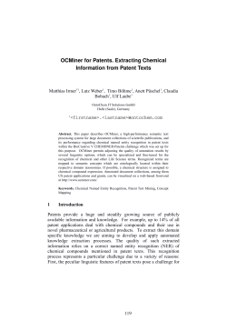 OCMiner for Patents. Extracting Chemical Information