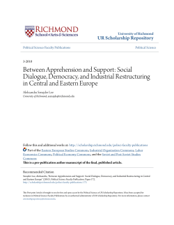 Between Apprehension and Support
