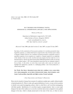 ray theories for hyperbolic waves, kinematical conservation laws