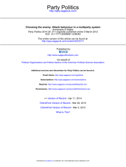 Party Politics - Trinity College Dublin