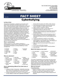 Cyberbullying Fact Sheet