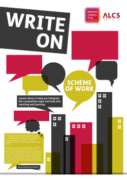 scheme of work - National Literacy Trust