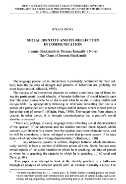 SOCIAL IDENTITY AND ITS REFLECTION IN COMMUNICATION