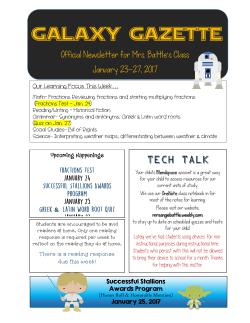 Galaxy Gazette - Mrs. Battle`s Fourth Grade Class
