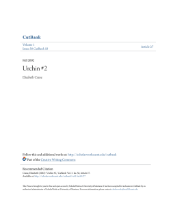 Urchin #2 - ScholarWorks @ UMT