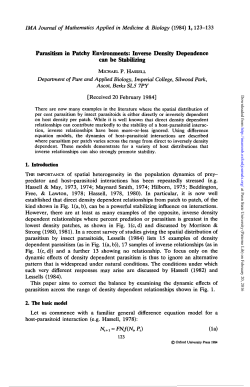 Parasitism in Patchy Environments: Inverse Density Dependence