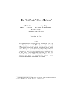 The &ldquo;Hot Potato&rdquo; Effect of Inflation