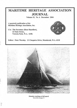 December 2004 - Maritime Heritage Association