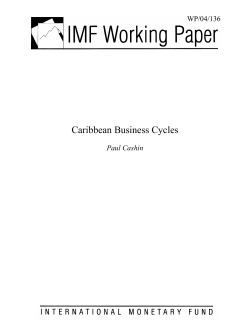 Caribbean Business Cycles -- Paul Cashin -- July 1, 2004 -