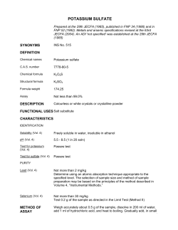 POTASSIUM SULFATE
