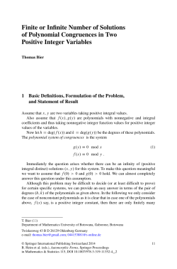 Finite or Infinite Number of Solutions of Polynomial Congruences in