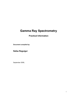 Gamma Ray Spectrometry