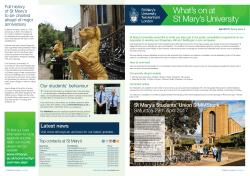 April 2017 - St Mary`s University, Twickenham