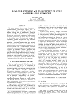 real-time scrubbing and transcription of score