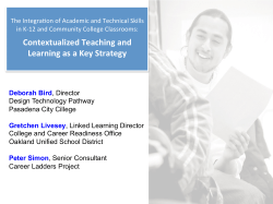 Contextualized Teaching and Learning as a Key Strategy