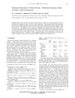 Rotational Relaxation in Polar Solvents