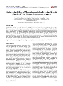 Study on the Effect of Monochromatic Light on the Growth of the Red