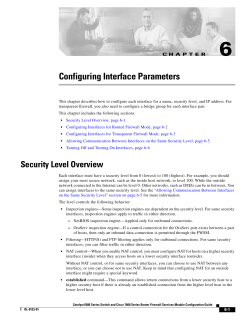 Configuring Interface Parameters
