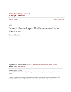 Natural Human Rights: The Perspective of the