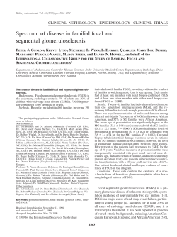 Spectrum of disease in familial focal and segmental