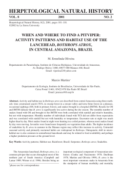 when and where to find a pitviper: activity patterns and habitat use of