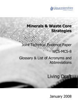 Joint Technical Evidence Paper WCS-MCS