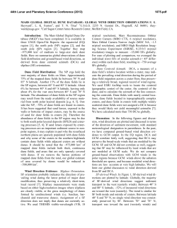 MARS GLOBAL DIGITAL DUNE DATABASE: GLOBAL WIND