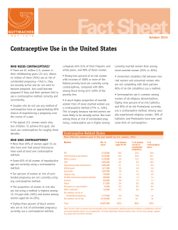 Contraceptive Use in the United States