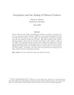 Geopolitics and the Aiding of Political Violence