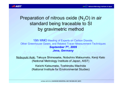 Preparation of nitrous oxide (N O) in air standard being traceable to