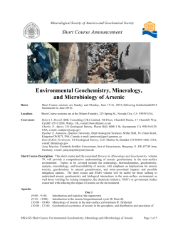 Short Course Announcement - Mineralogical Society of America