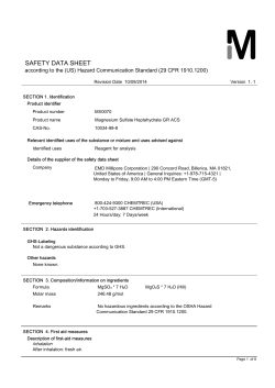 safety data sheet