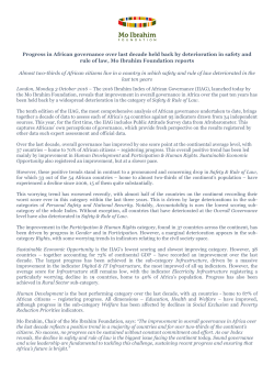 Global press release - Mo Ibrahim Foundation