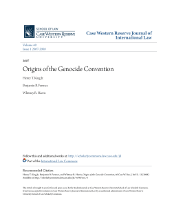 Origins of the Genocide Convention