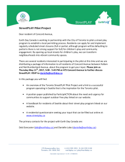 StreetPLAY Pilot Project