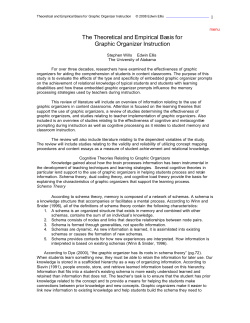 The Theoretical and Empirical Basis for Graphic Organizer Instruction