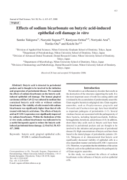 Effects of sodium bicarbonate on butyric acid - J