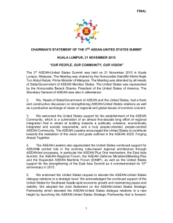 final chairman`s statement of the 3rd asean