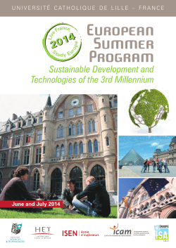 Icam Lille Summer Program 2014