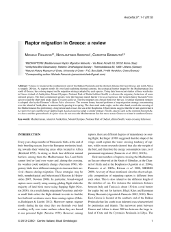 Raptor migration in Greece: a review - CISO-COI