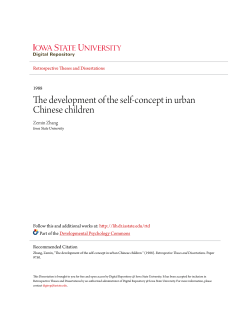 The development of the self-concept in urban Chinese children