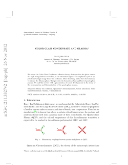 COLOR GLASS CONDENSATE AND GLASMA