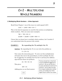 ADDING AND MULTIPLYING WHOLE NUMBERS