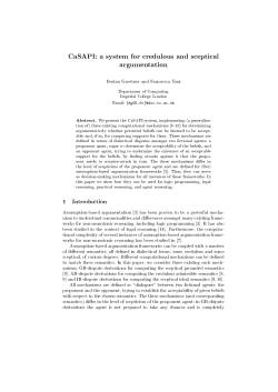 CaSAPI: a system for credulous and sceptical argumentation