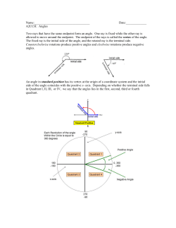 A2CCH: Angles Two rays that have the same endpoint